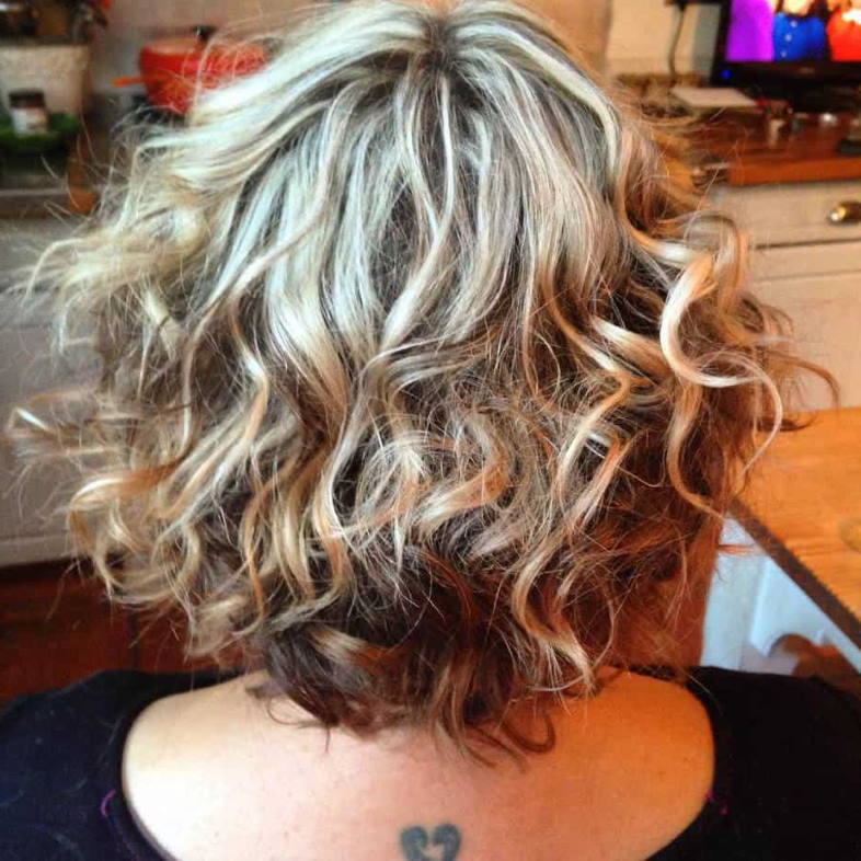 curl choppy layered hair